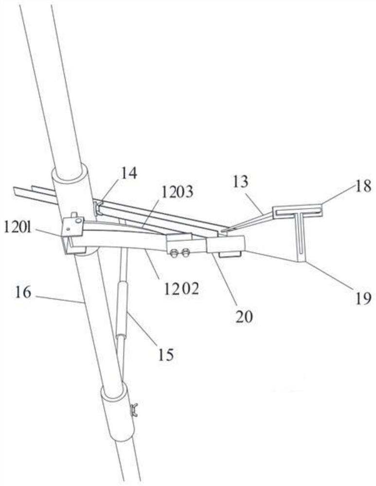 Multifunctional trolley auxiliary device for coke oven masonry