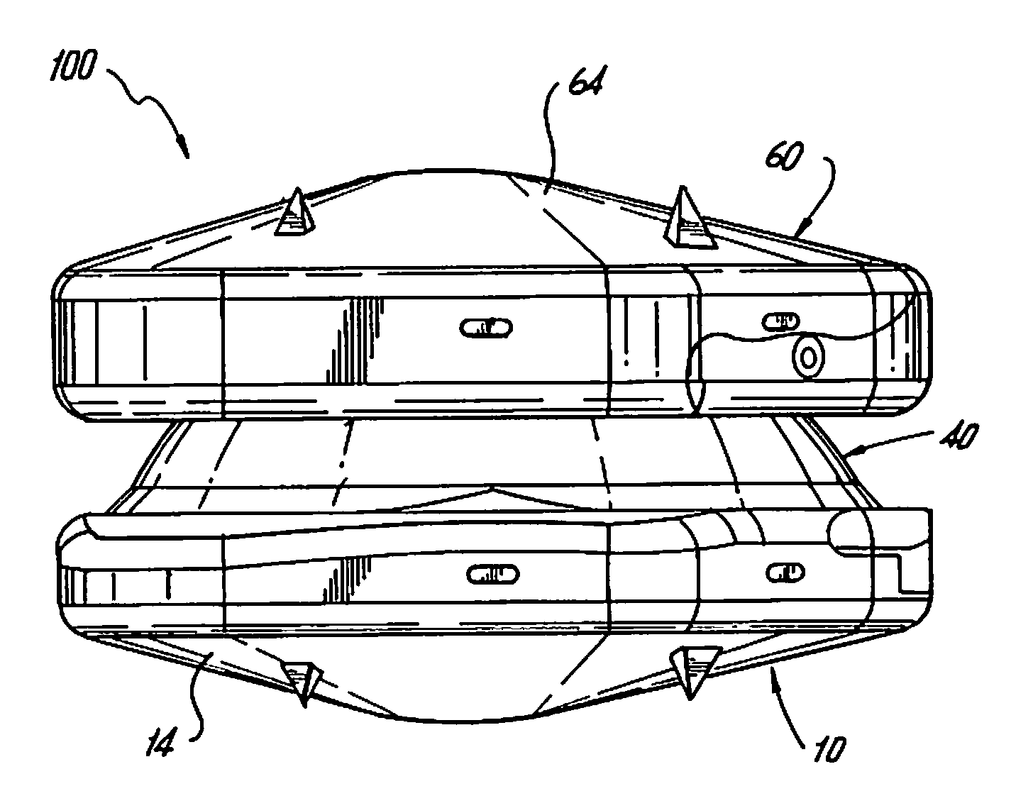 Artificial disc replacement device