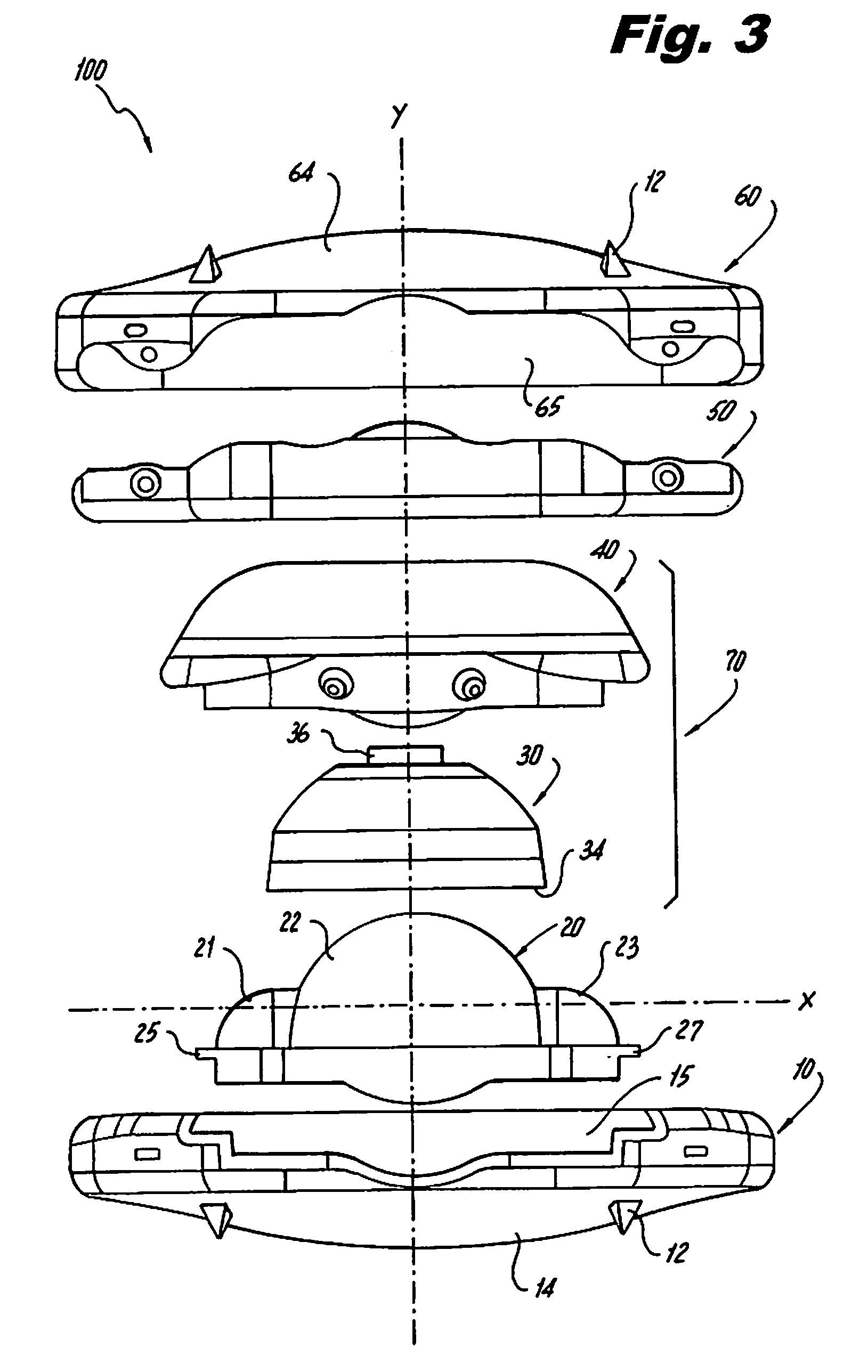 Artificial disc replacement device