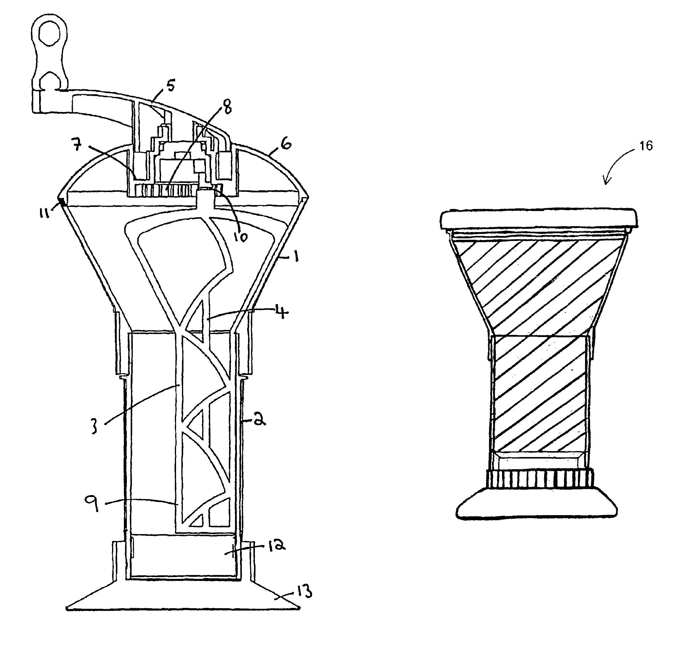 Orthopaedic cement mixing and dispensing device