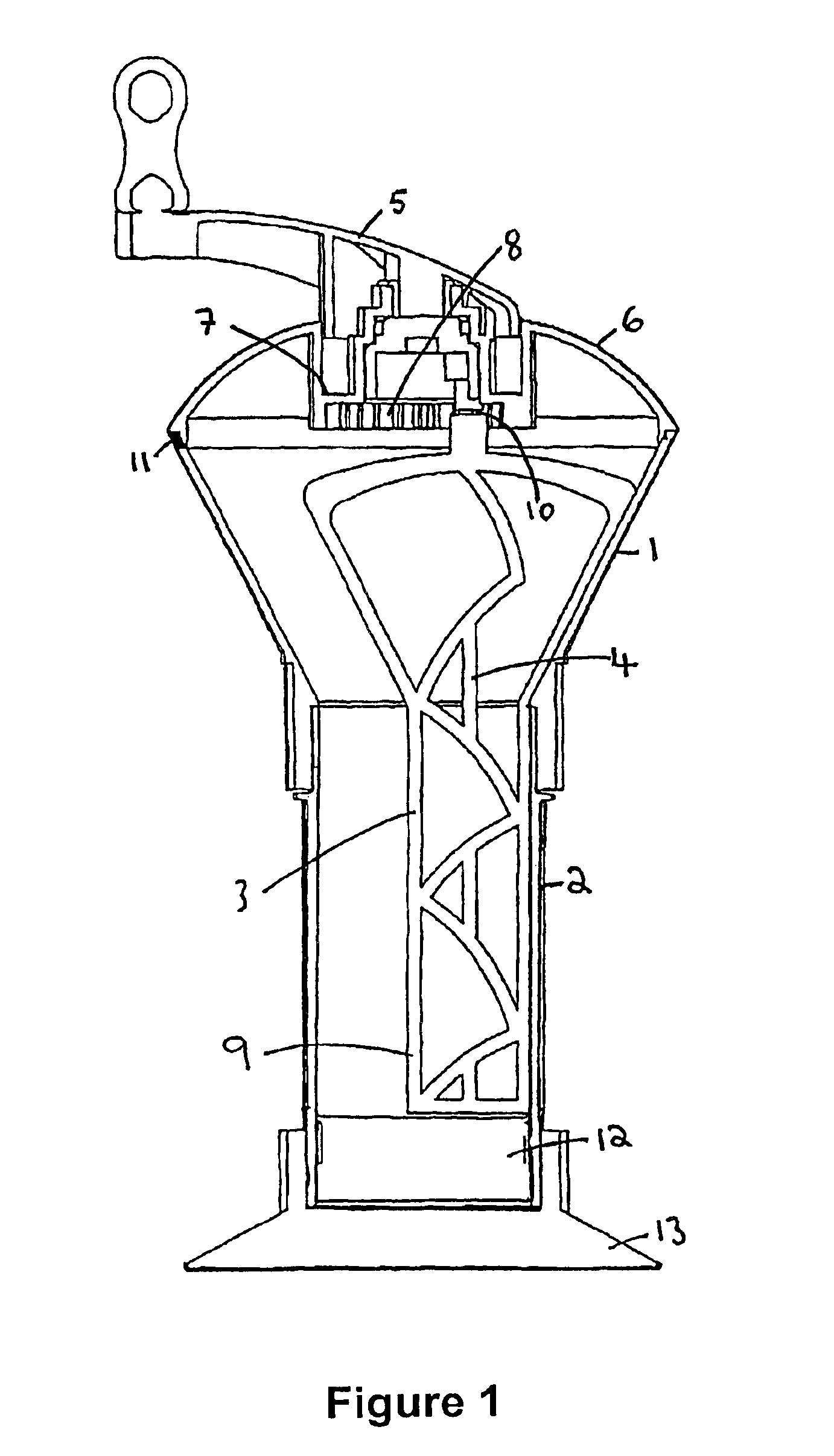 Orthopaedic cement mixing and dispensing device