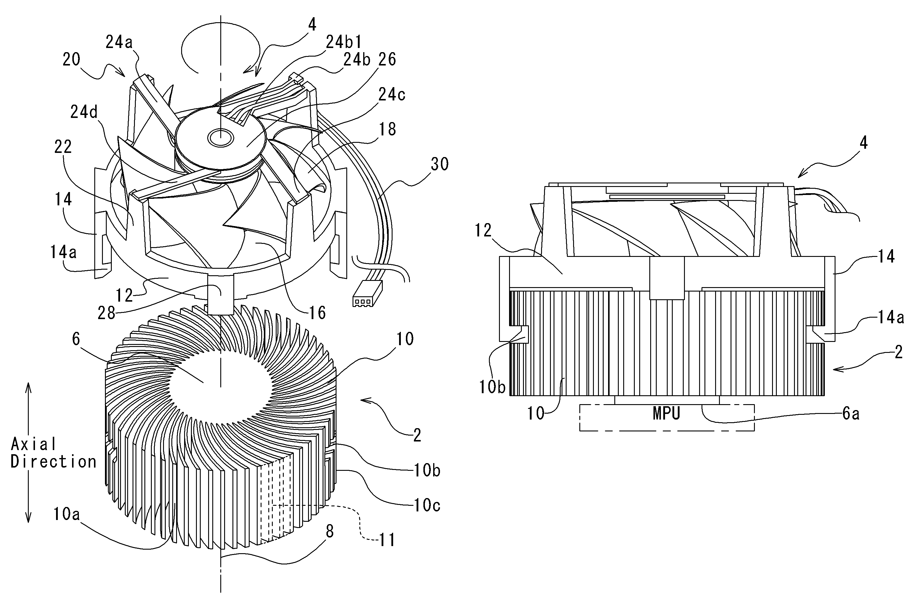 Heat sink fan and method for manufacturing heat sink that is used for the heat sink fan