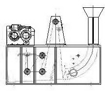 Rope-shaped desizing, scouring and bleaching combination machine