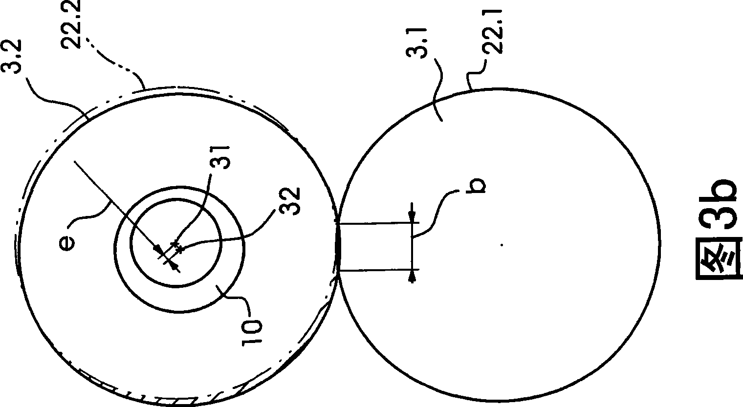 Printing press with bearer rings