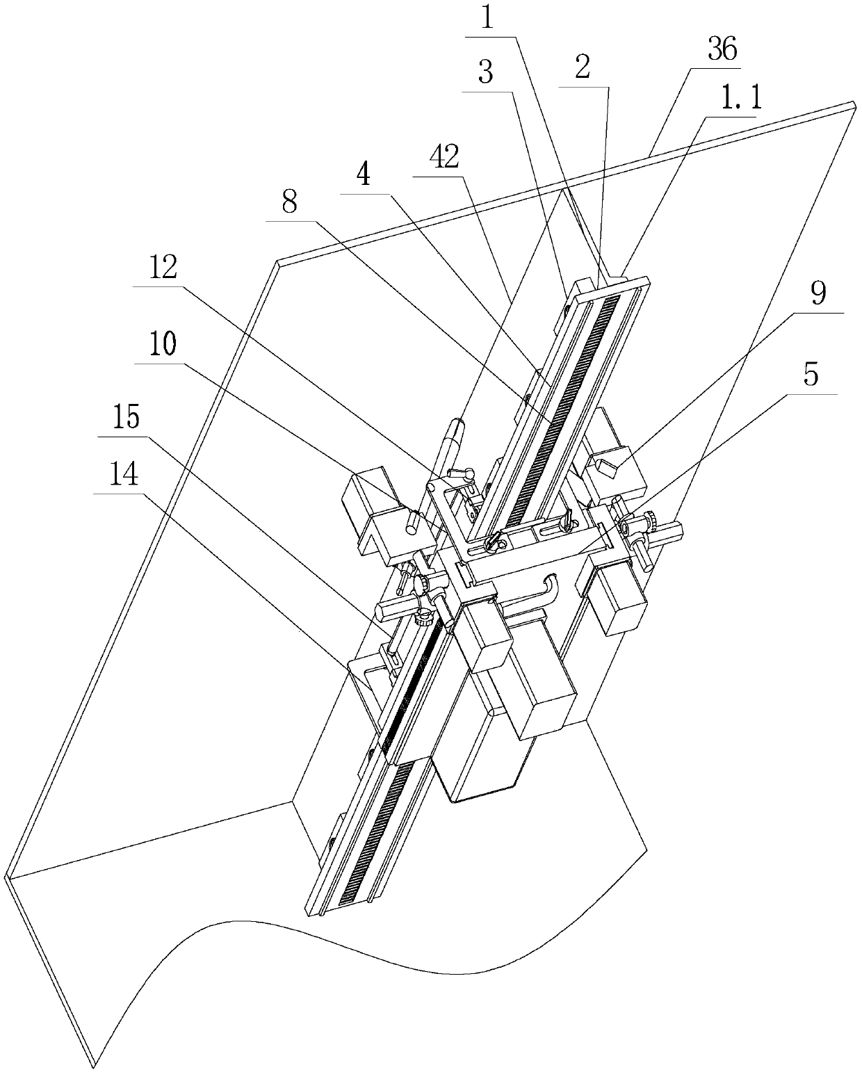 Double-sided double-pendulum blind-zone-free welding tractor and welding method thereof