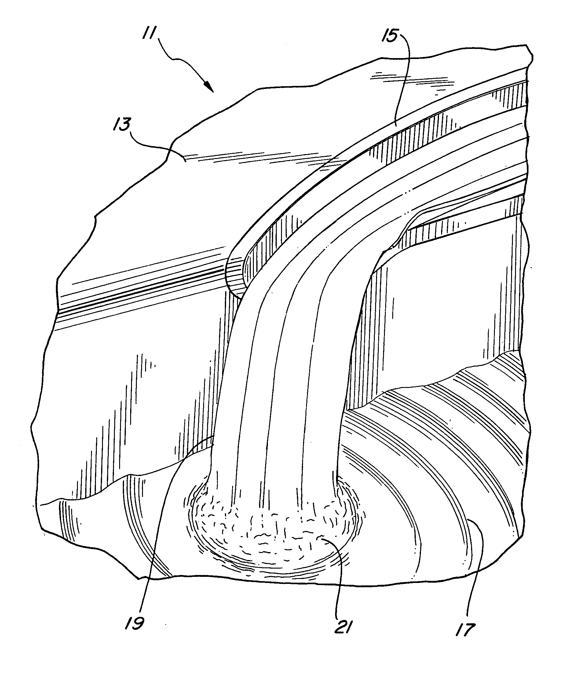 Trickle waterfall for spa