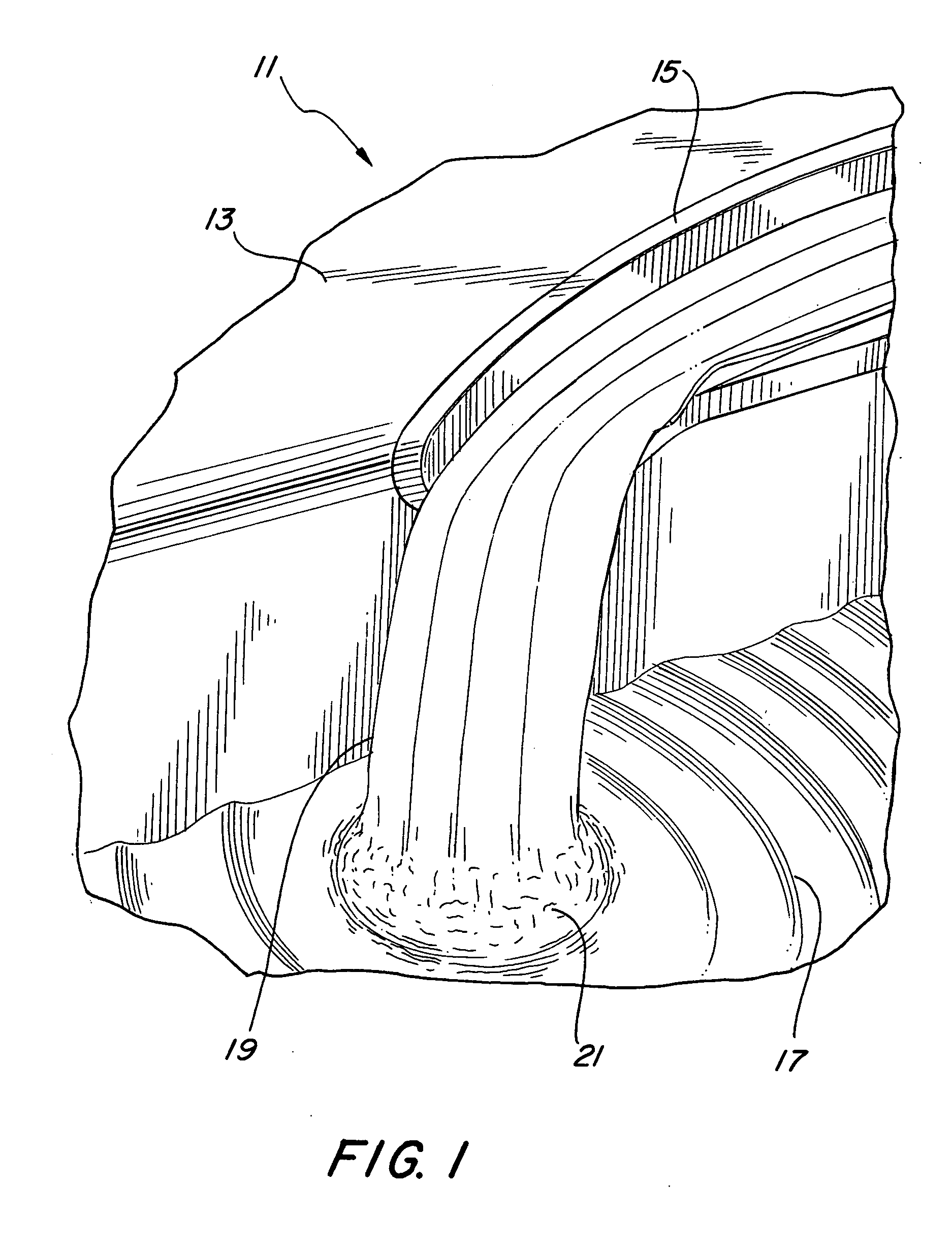 Trickle waterfall for spa