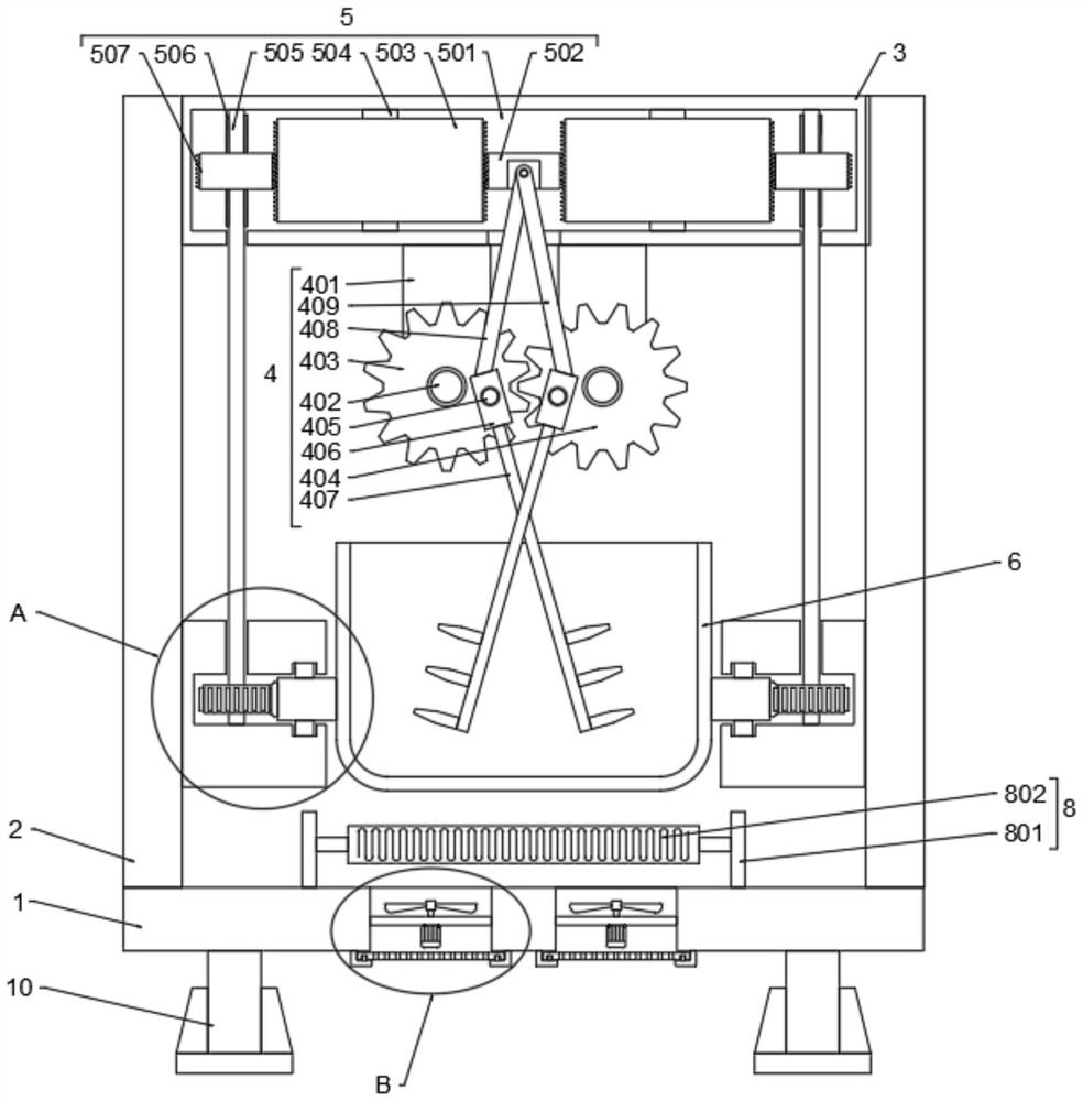 Automatic stir-frying device for hickory nuts