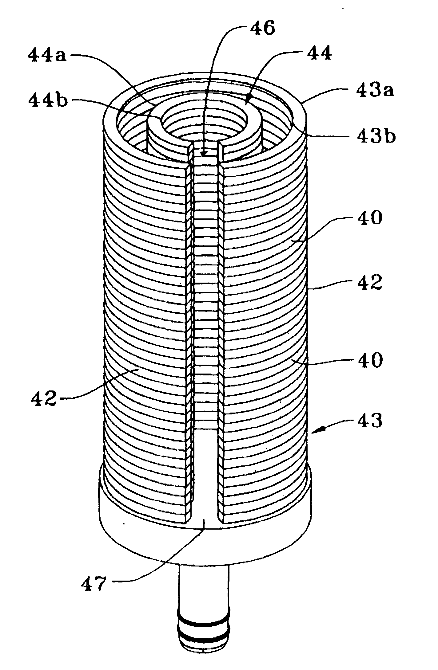 Concentric C-shaped filter and screen topology