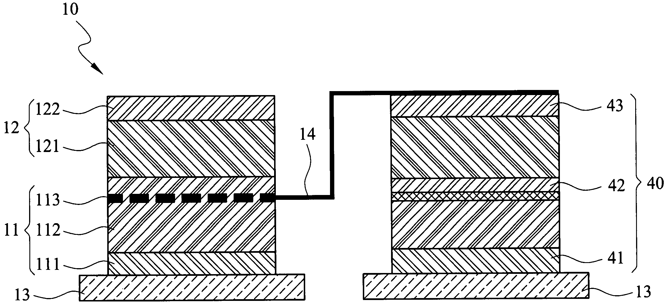 Vertical organic light emitting transistor assembly and horizontal organic light emitting transistor assembly