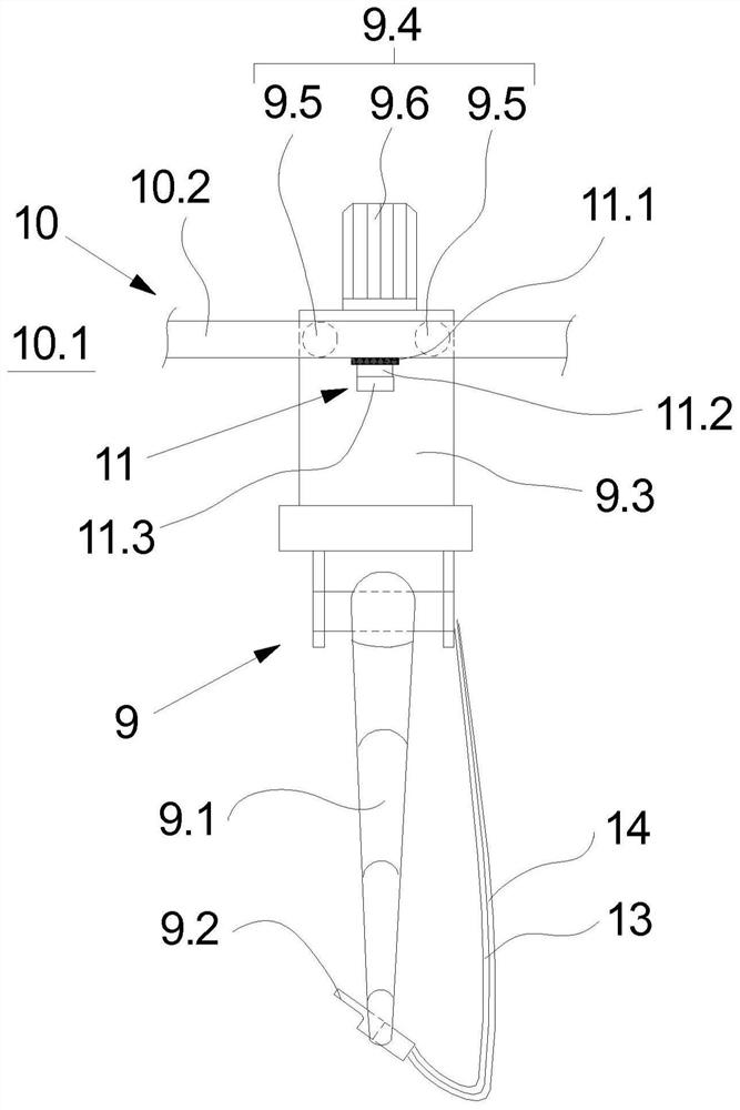 Melt spinning device