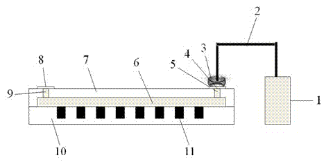 High-density array chip device used for digital nucleic acid amplification