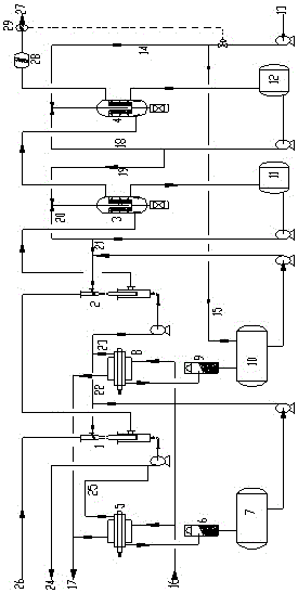 A multi-stage countercurrent absorption process method and system for acid gas