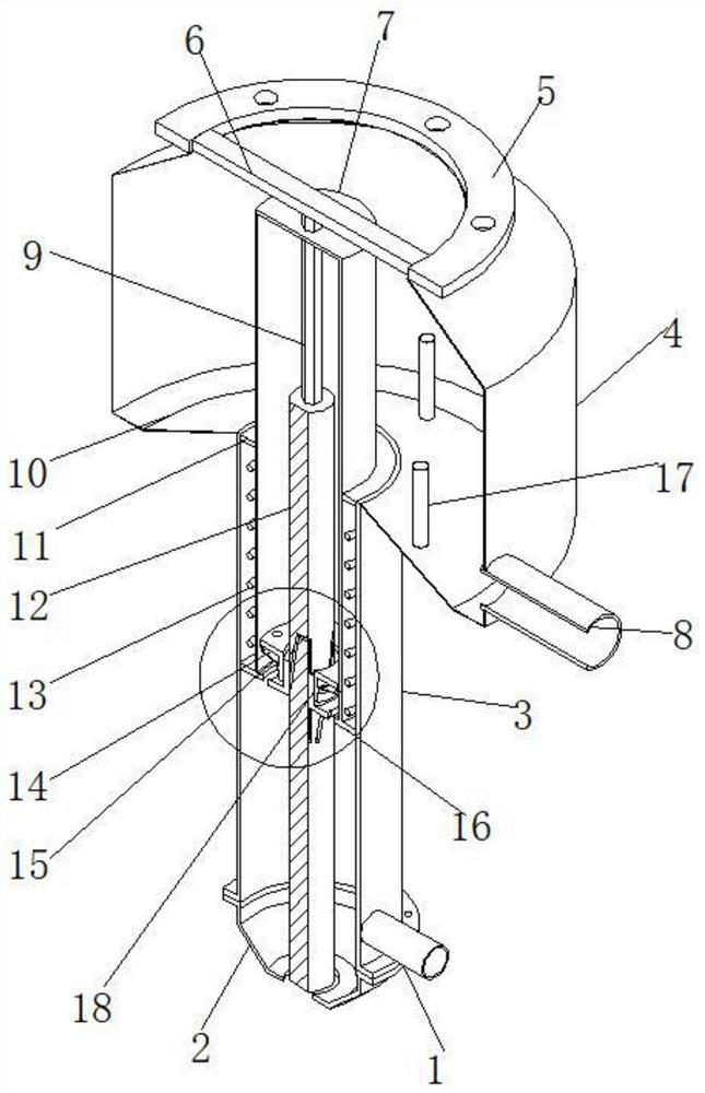 Municipal discharged sewage disinfection and decolorization device