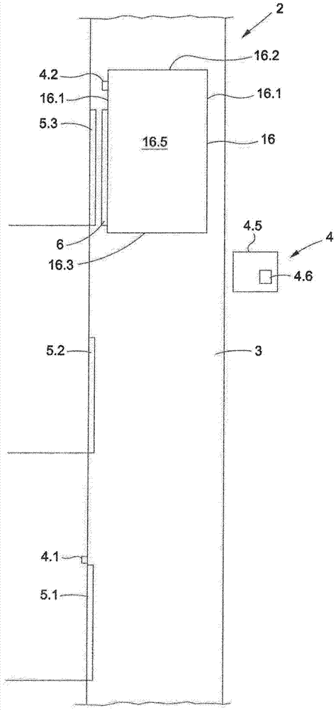 Monitoring system of a lift installation