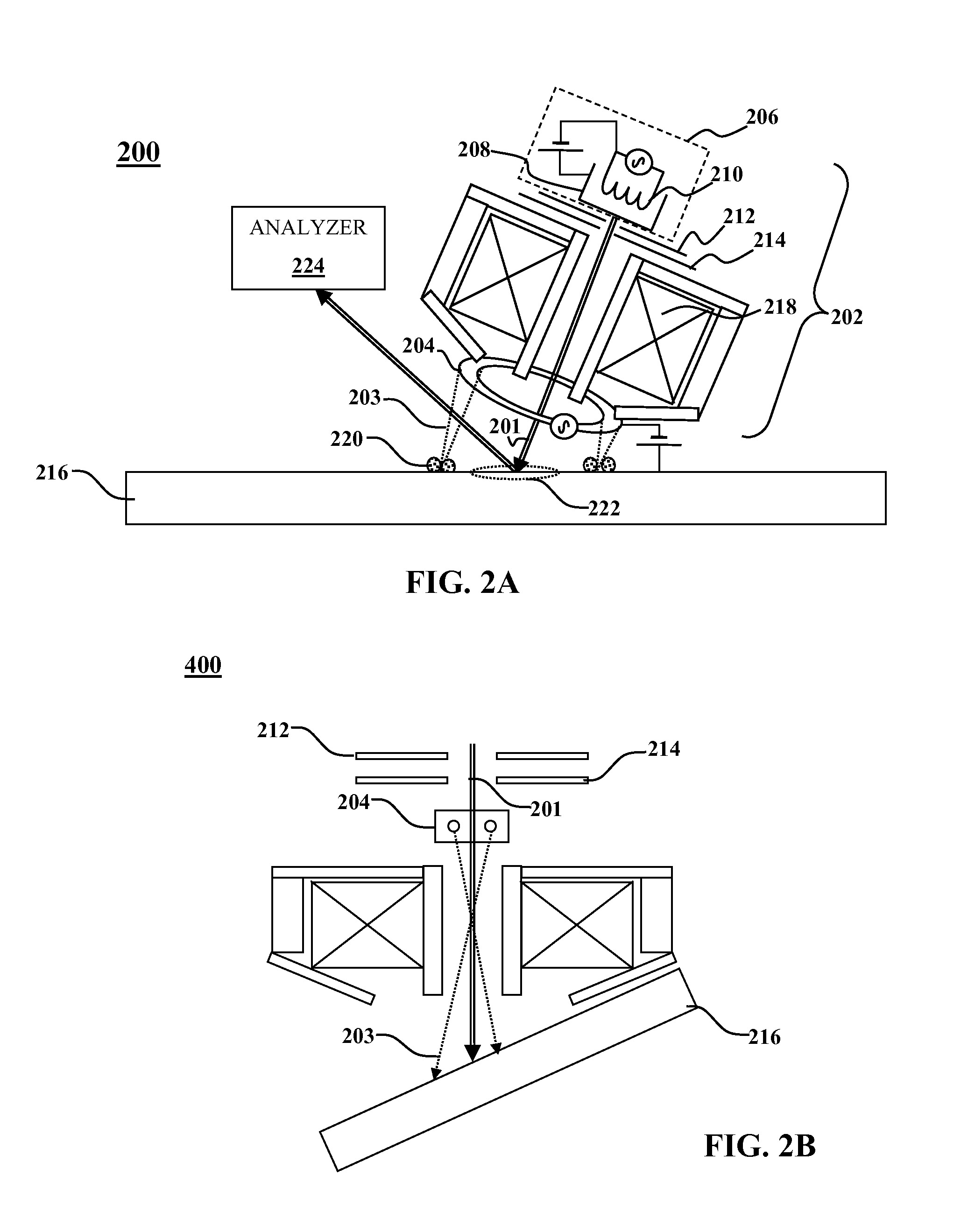 Contamination pinning for auger analysis