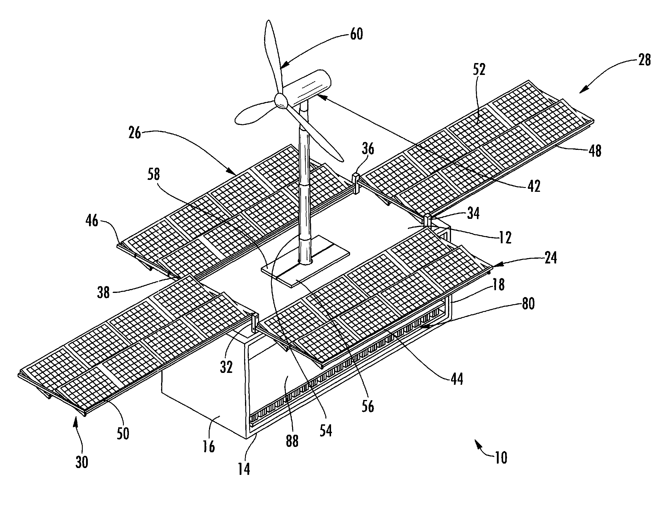 Portable, self-sustaining power station