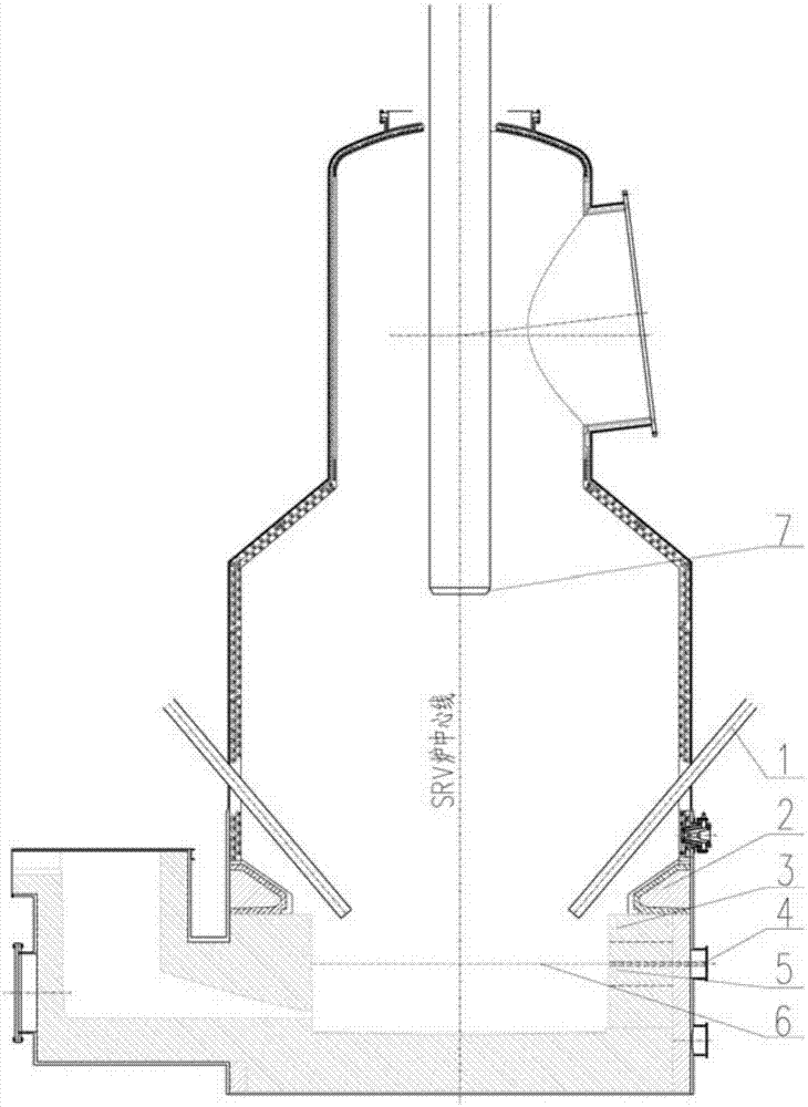 A protection method for the inner lining of the Hismelt process smelting reduction furnace