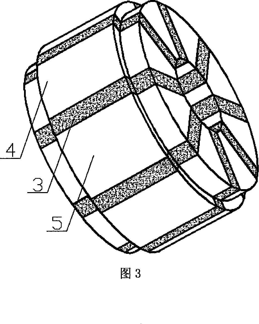 Tangential-set magnet permanent synchronization motor