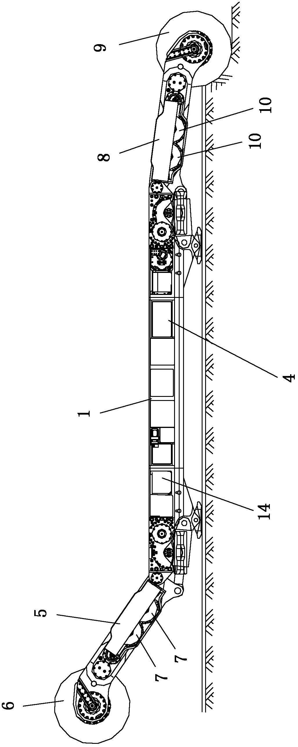 High-power heavy low seam mining machine