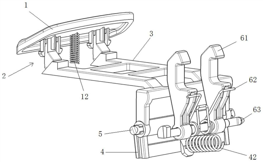 Automobile armrest lock assembly