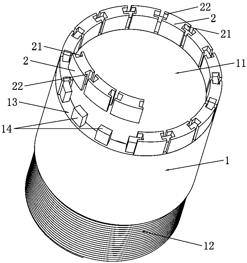 A kind of preparation method of geological drill bit