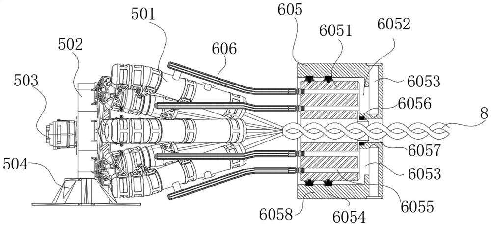 Processing device for flame-retardant cable