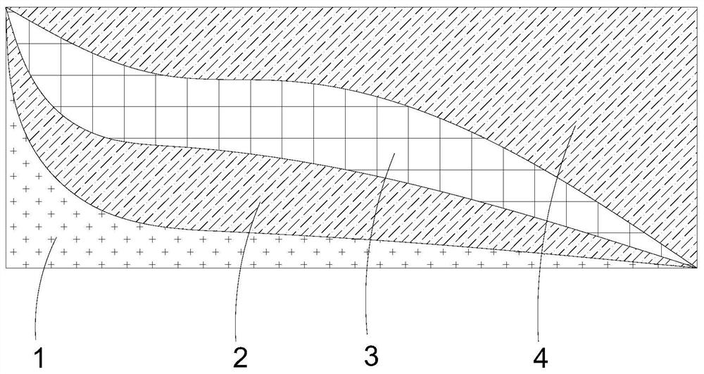 Basement roof crack repairing method and repairing structure