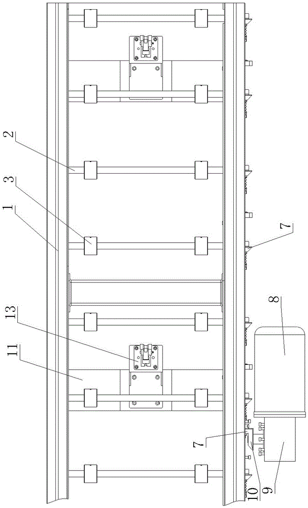 Conveying device of production line