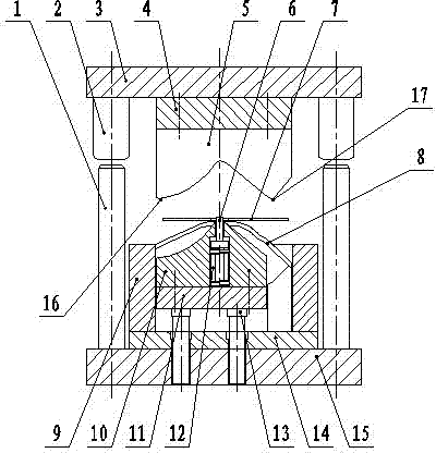 Punch forming process and mould for vehicle load sensing proportional valve support