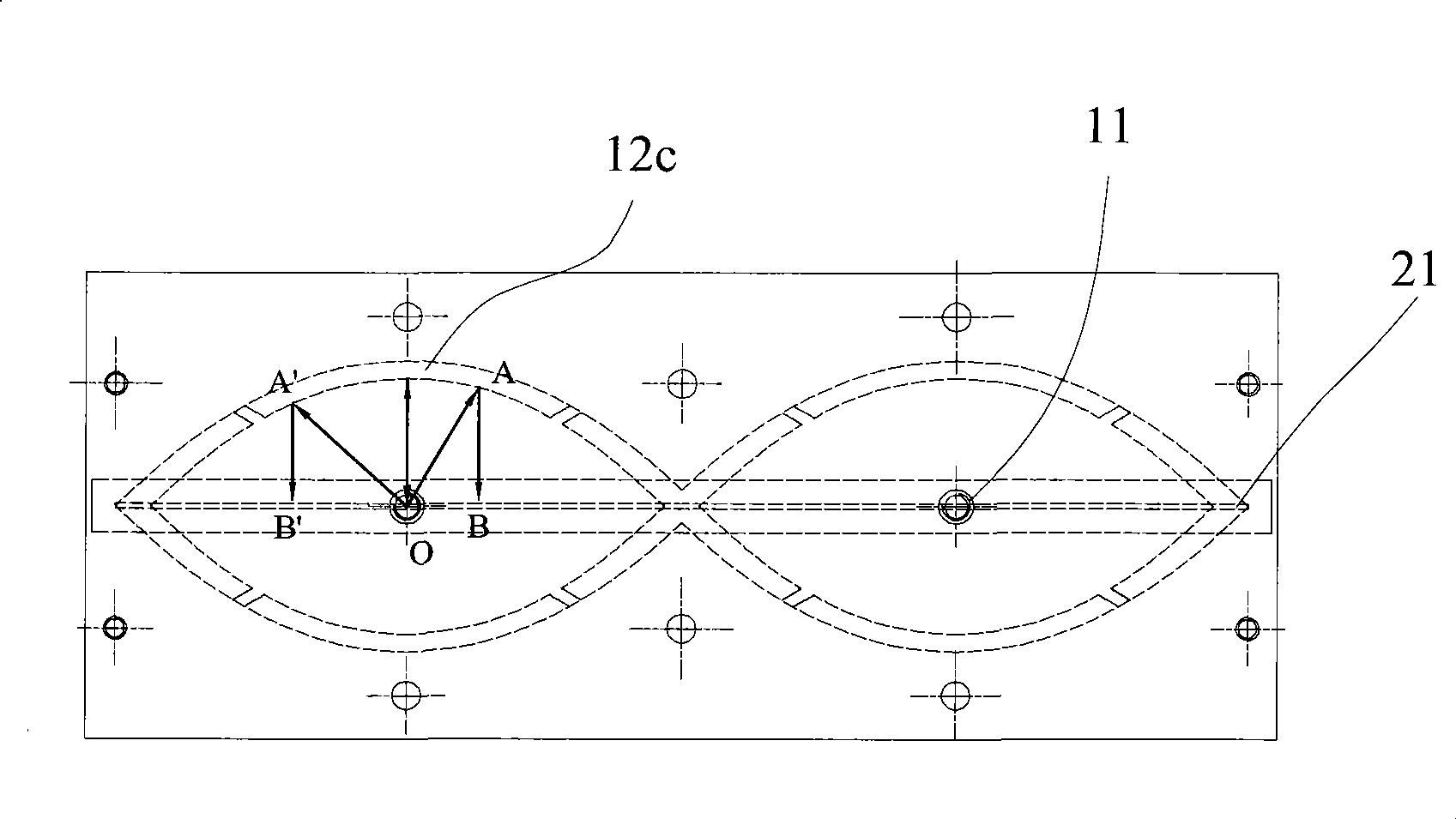 Gas transverse uniform output device