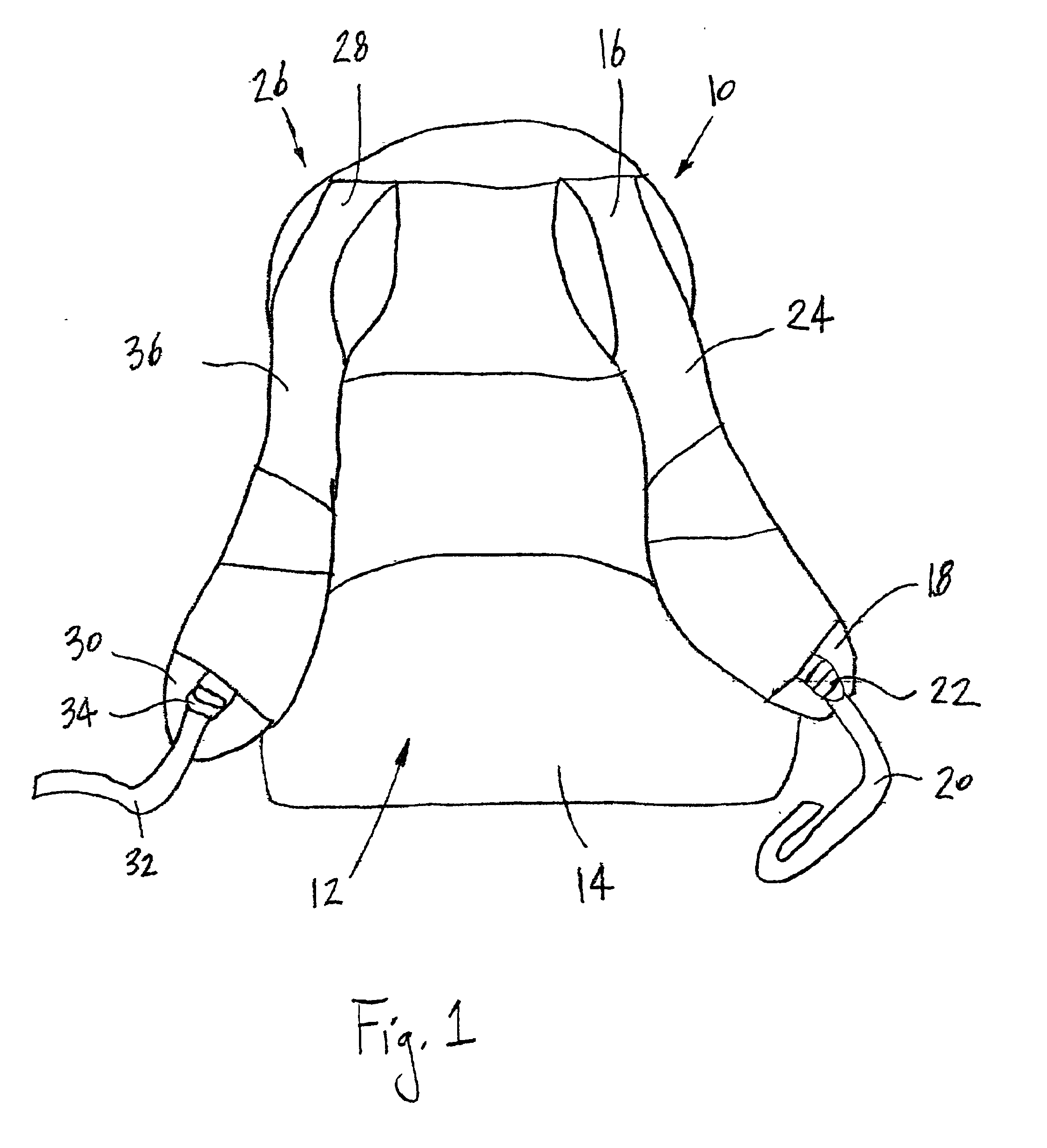 Pivoting shoulder strap for a backpack