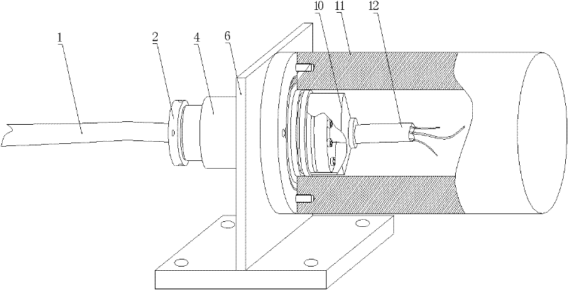 Locking and sealing device for undersea armored cable