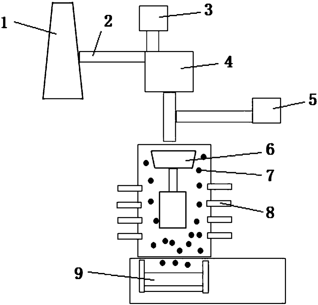 Method for preparing foaming ceramic material from blast furnace hot state molten slag