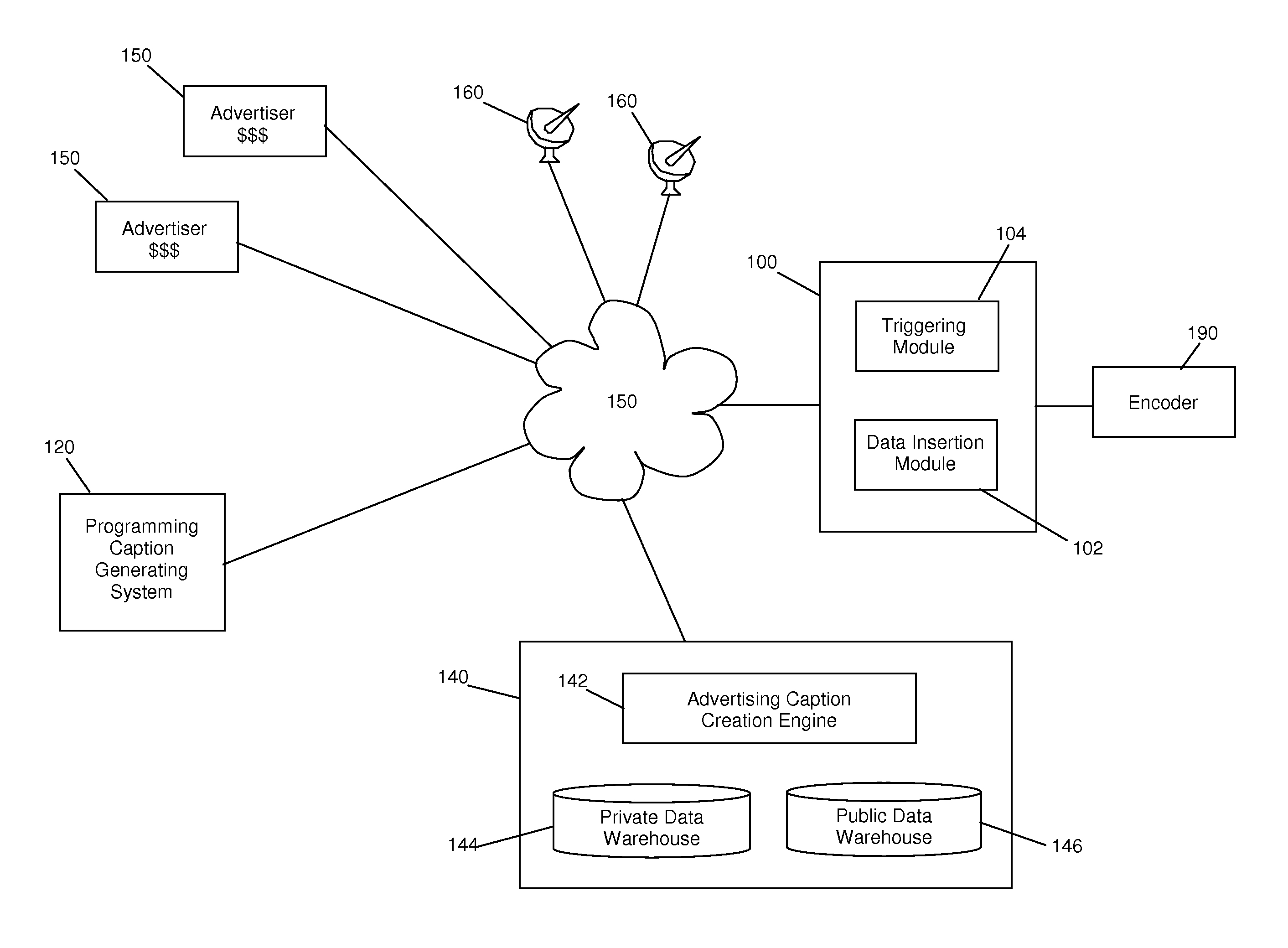 System and method for inserting sponsor information into closed caption content of a video signal