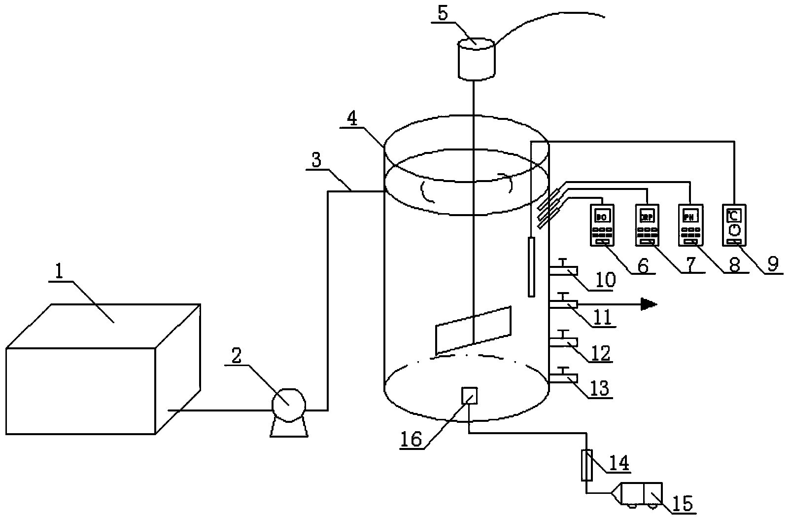 Method for deep denitrification of metaphase landfill leachate through single-stage SBR (Styrene Butadiene Rubber) post denitrification treatment