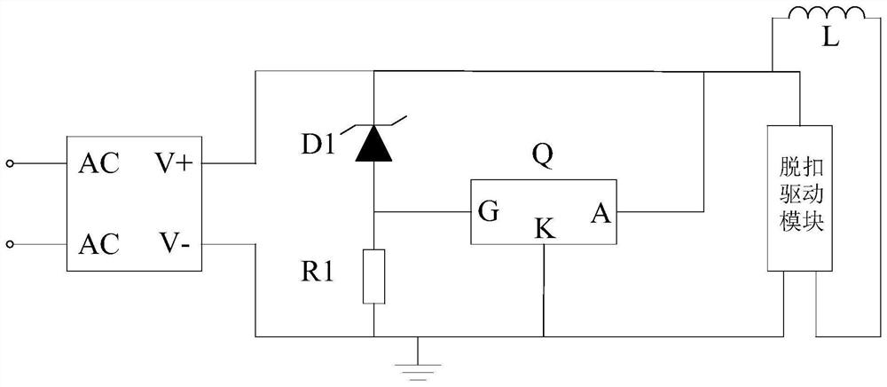 A non-contact passive spd backup protection circuit breaker