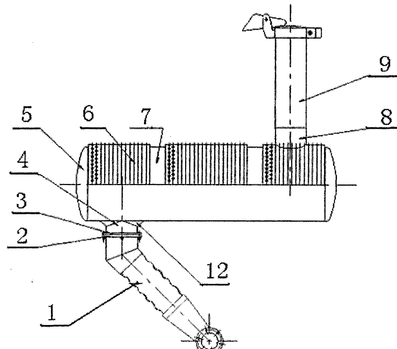 Silencing exhaust device for high-power engine