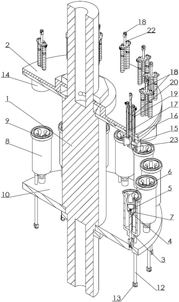 Flow rotary production device for single blood sampling pipes