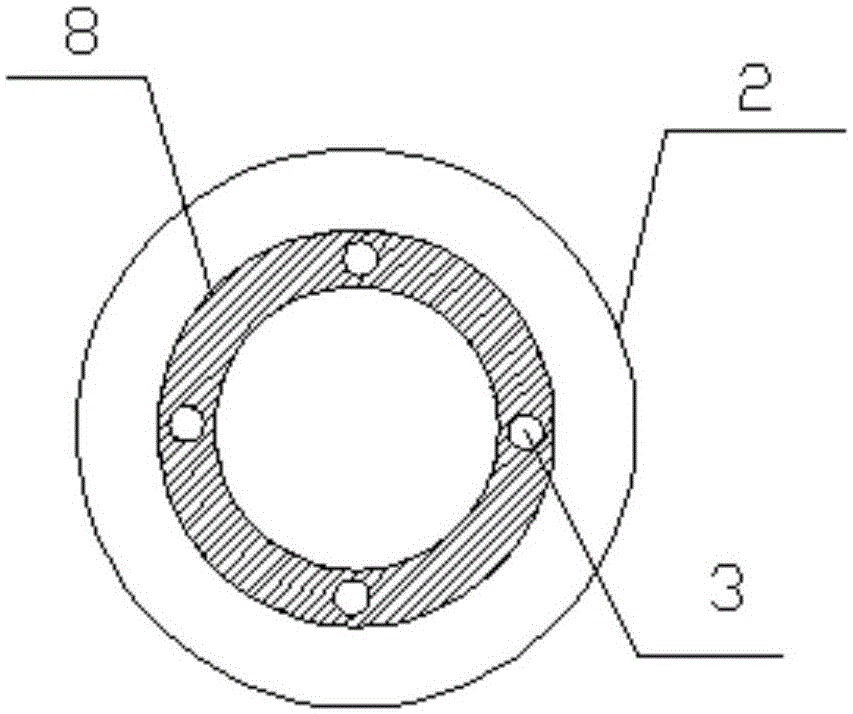 Rubber expansion joint resisting axial deformation