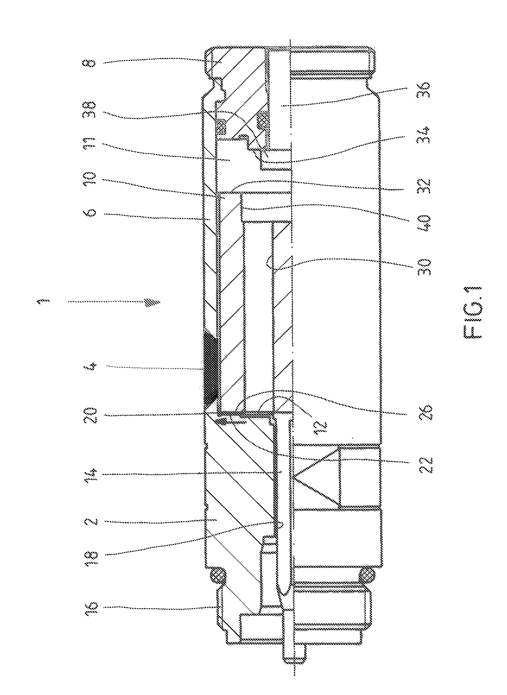 Actuating solenoid and non-stick disk