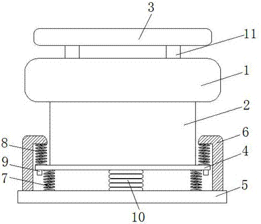 Shock absorption mechanism for impact test bed