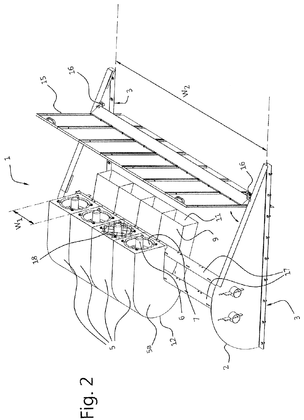 Air flow system for waste treatment systems