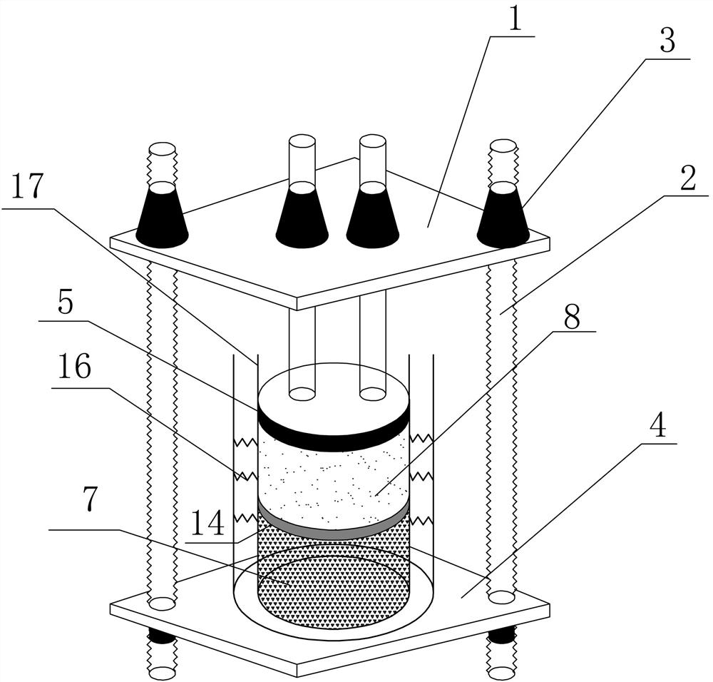 Device and method for simulating the development of surrounding rock plastic zone and the mechanical response of fluid lining structures under different support forces