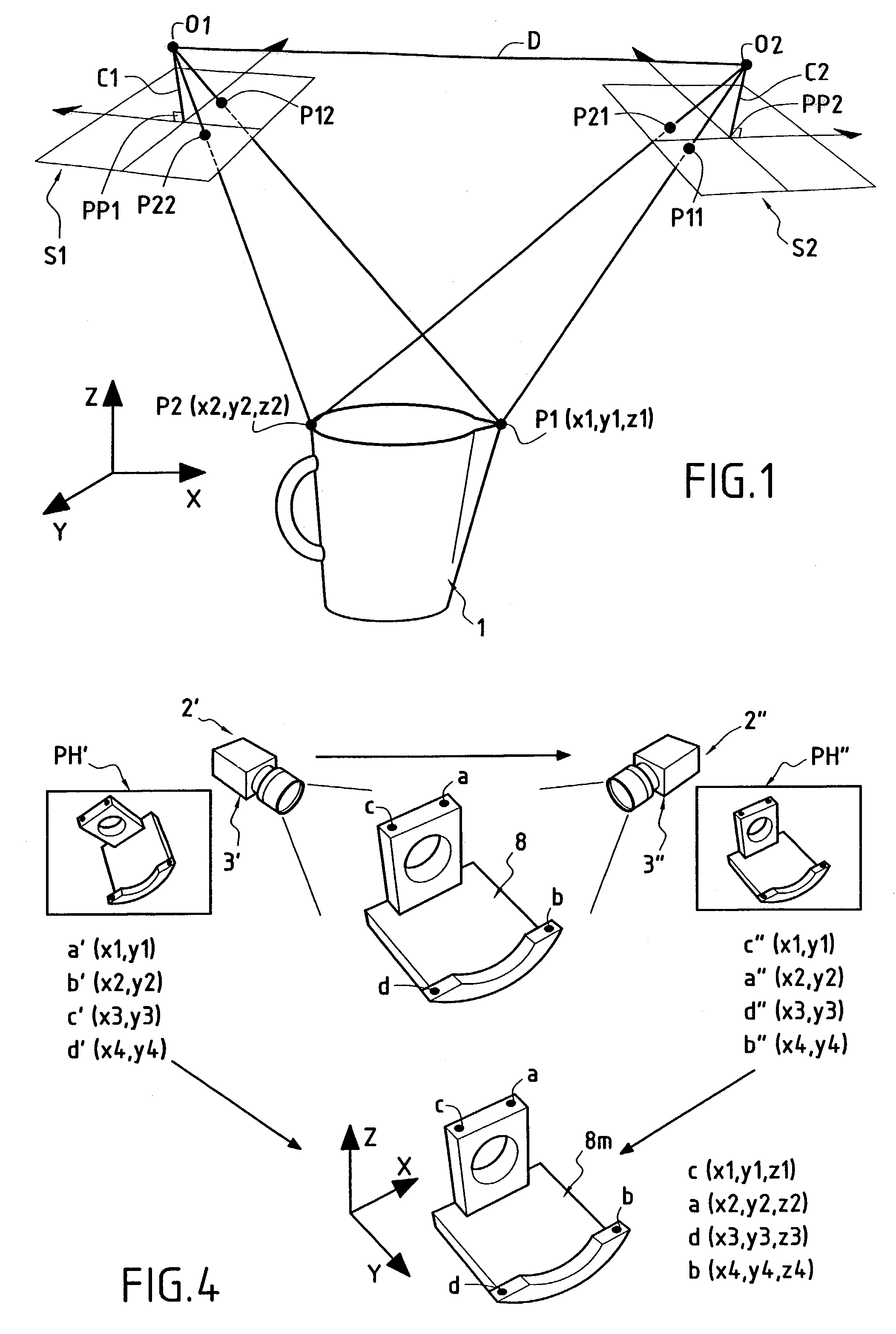 System and a method of three-dimensional modeling and restitution of an object