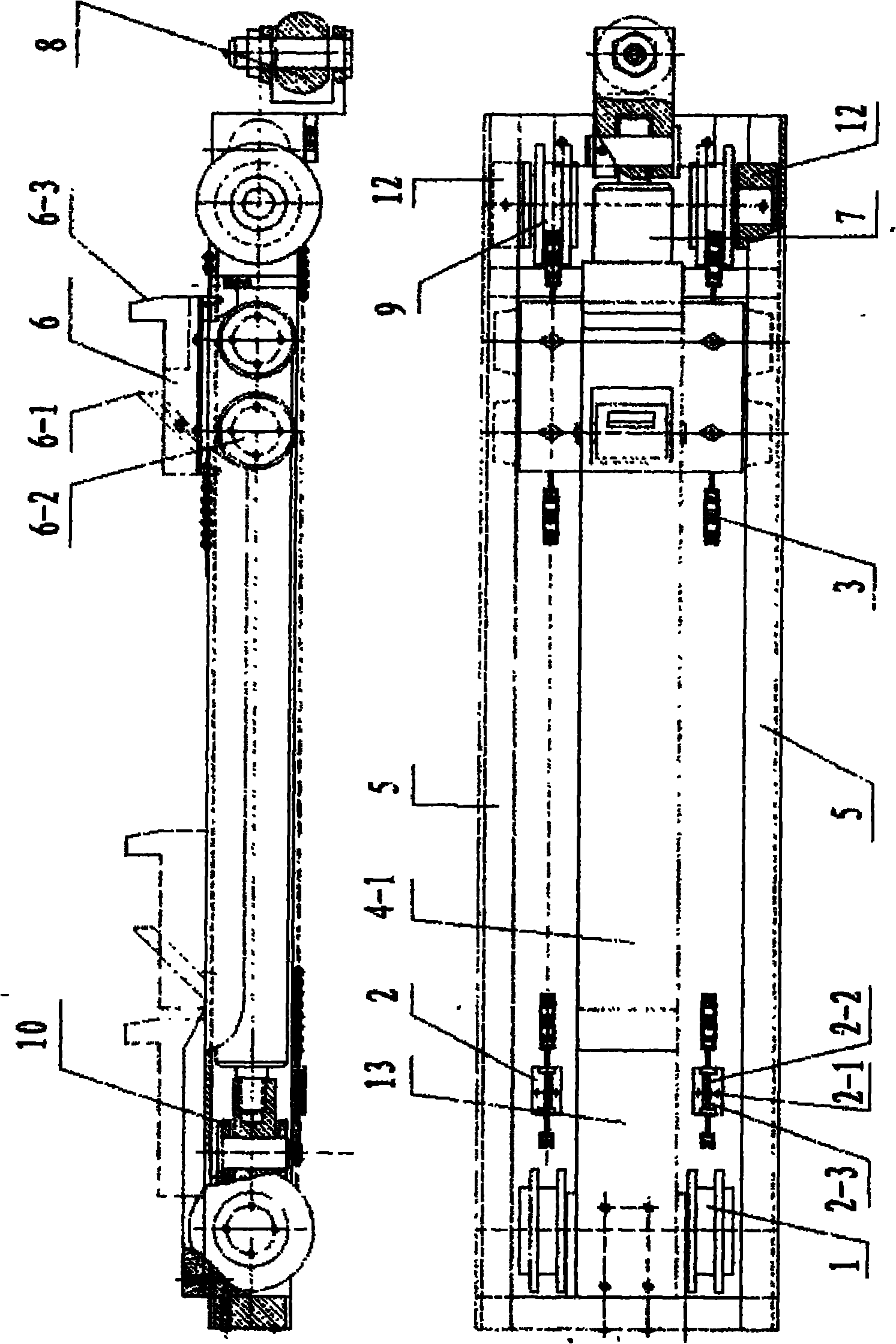 Oil-pressure chain combined type push-and-pull vehicle mechanism