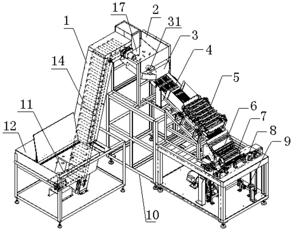 Battery case automatic, continuous and ordered arranging and conveying device and method