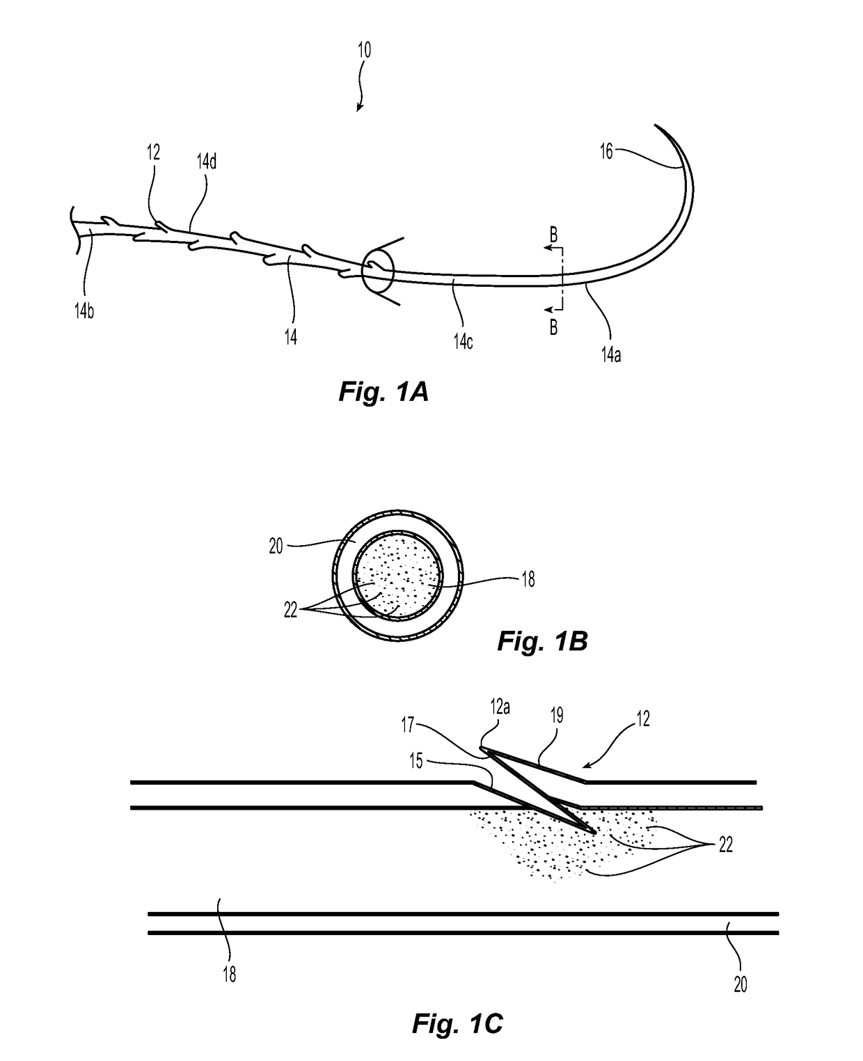 Adhesive barbed filament