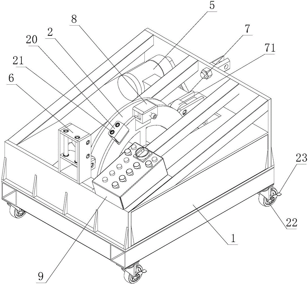 Stranded wire full-automatic tensioning experiment device based on spoked wheel structure