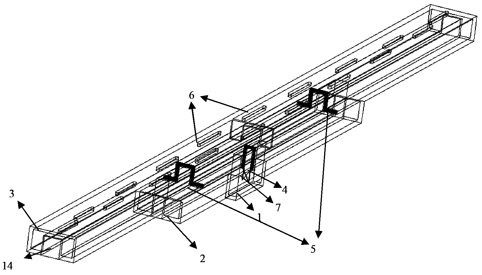 Broadband low minor lobe ridge waveguide gap array antenna